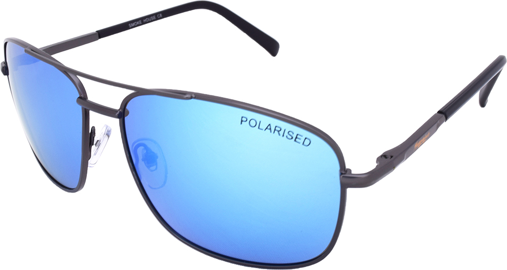 Mangrove Jacks Smoke House C8 Matte Gunmetal / Ice Blue Revo Polarised Lenses