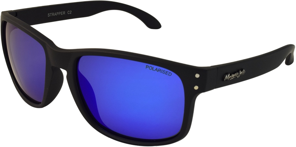 Mangrove Jacks Strapper C2 Matte Black / Blue Revo Polarised Lenses