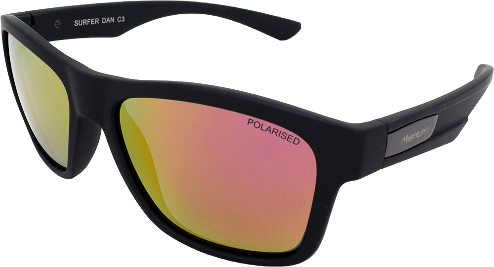 Mangrove Jacks Surfer Dan C3 Matte Black / Black Red Revo Polarised Lenses