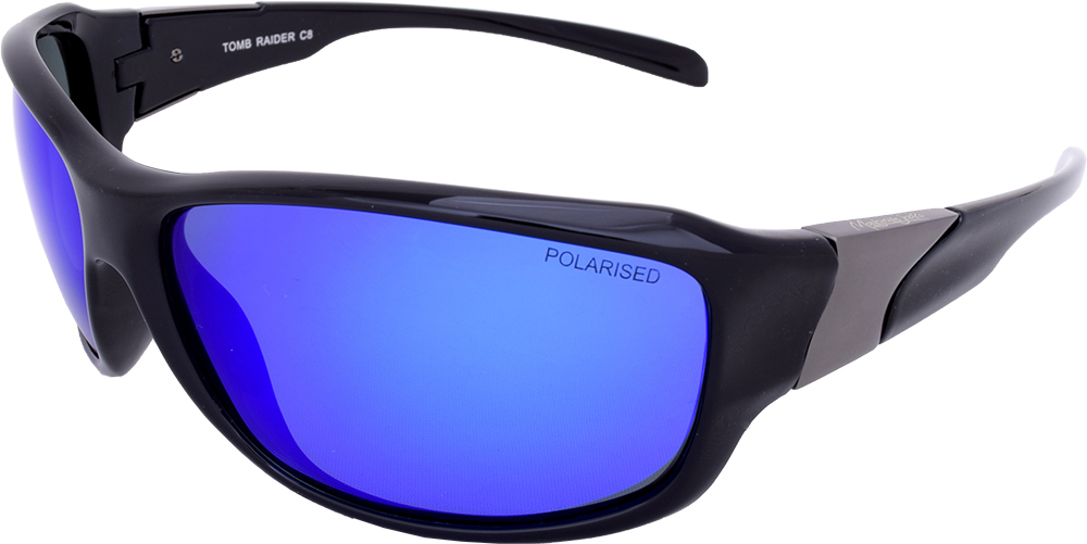 [9340457018656] Mangrove Jacks Tomb Raider C8 Matte Crystal Grey / Ice Blue Revo Polarised Lenses