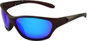 Mangrove Jacks Trojan C8 Matte Crystal Dark Brown / Ice Blue Revo Polarised Lenses