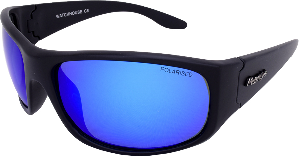 Mangrove Jacks Watch House C8 Matte Black / Ice Blue Revo Polarised Lenses