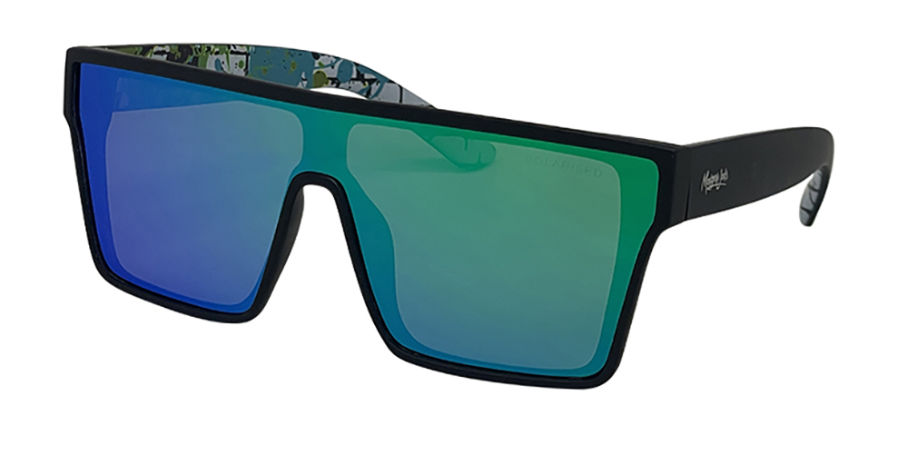 Mangrove Jacks What You Need C11 Matte Black / Green Revo Polarised Lenses