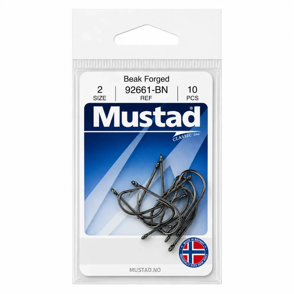 Mustad Beak Baitholder Hook Black | Size 2 | 10 Pack