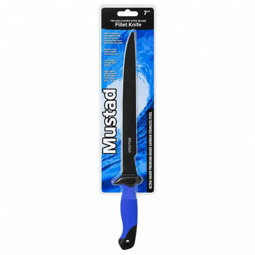 Mustad Fillet Knife w Sheath | 7 Inch