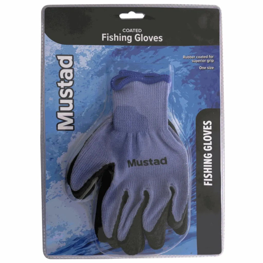 Mustad Rubber Coated Fishing Gloves