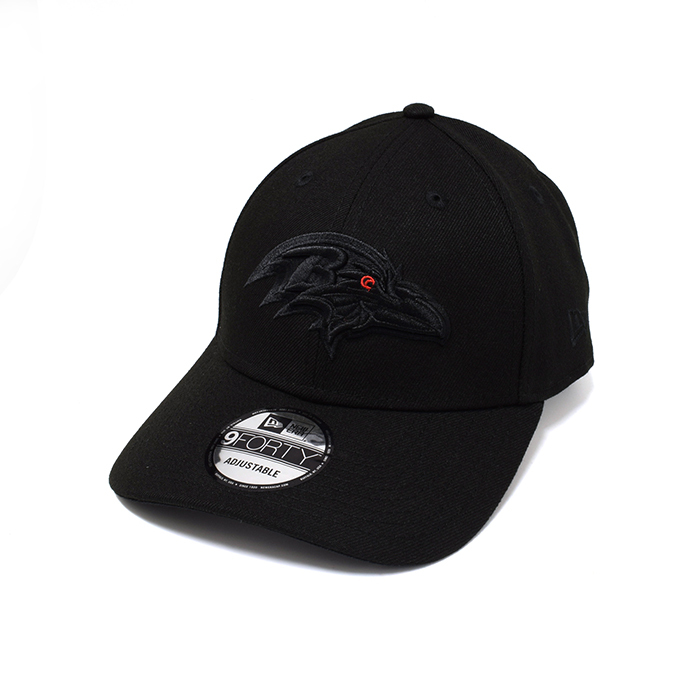 New Era Baltimore Ravens 9Forty Evergreen Black On Black OSFA