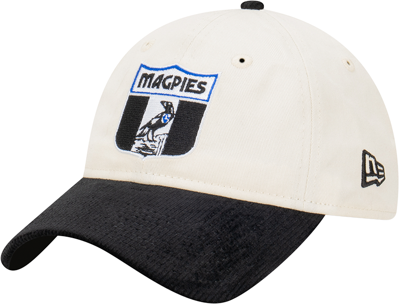 New Era Collingwood Magpies 9Twenty Retro 2-Tone Cord Beige/Black OSFM