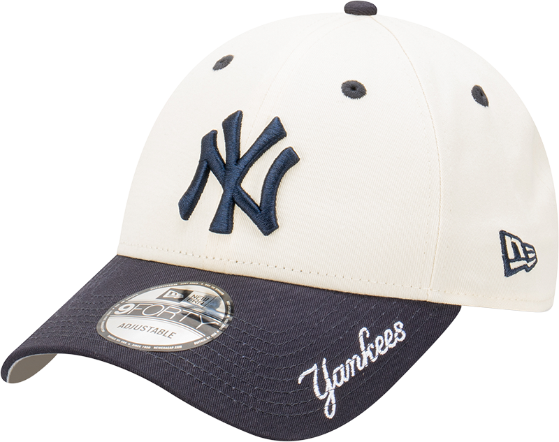 New Era New York Yankees 9Forty 2-Tone Visor Script Chrome White OSFM