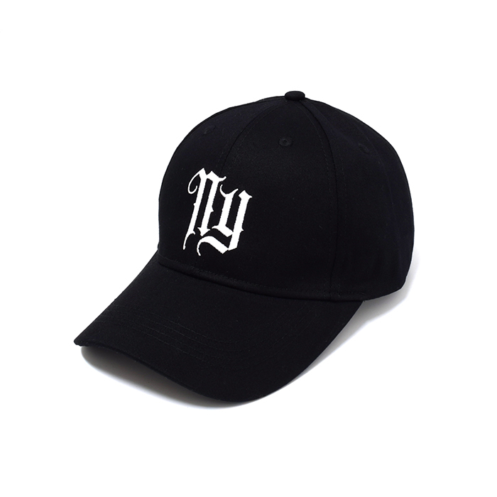 Rockos Caps - NY Logo 6 Panel Black/White