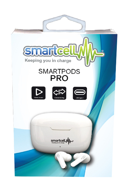 Smartcell SmartPods Pro Wireless Earbuds w Charging Storage Box
