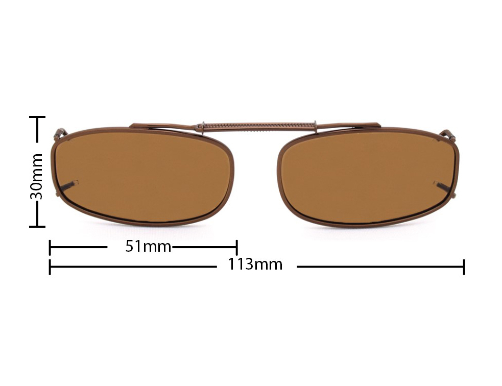 Stalkers Clip On Size 1 Dark Brown Frame / Brown Polarised Lenses