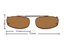 Stalkers Clip On Size 1 Dark Brown Frame / Brown Polarised Lenses