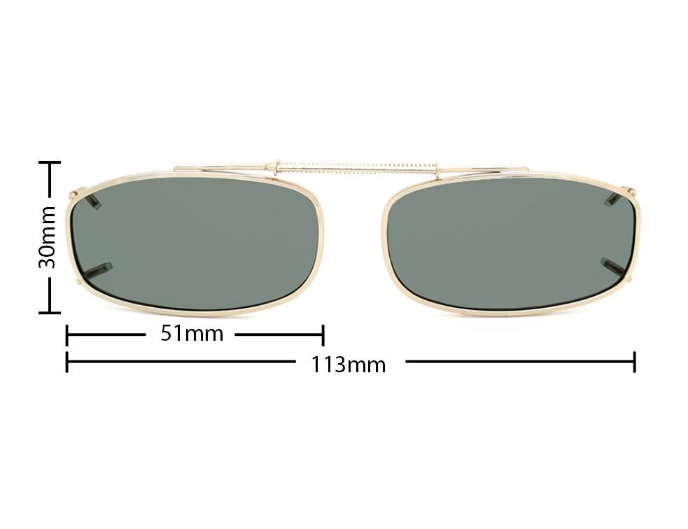 [9337217035626] Stalkers Clip On Size 1 Light Gold Frame / G15 Polarised Lenses