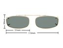 Stalkers Clip On Size 1 Light Gold Frame / G15 Polarised Lenses