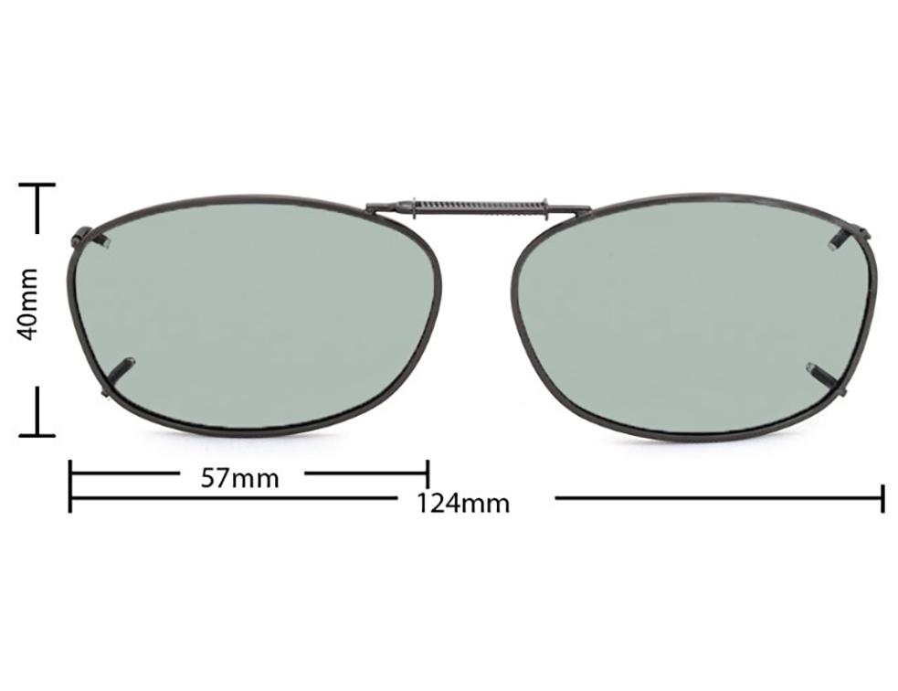 Stalkers Clip On Size 10 Dark Gunmetal Frame / G32 Photochromic Polarised Lenses