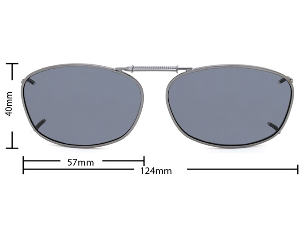 Stalkers Clip On Size 10 Dark Gunmetal Frame / Smoke Polarised Lenses