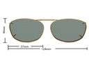 Stalkers Clip On Size 10 Light Gold Frame / G15 Polarised Lenses