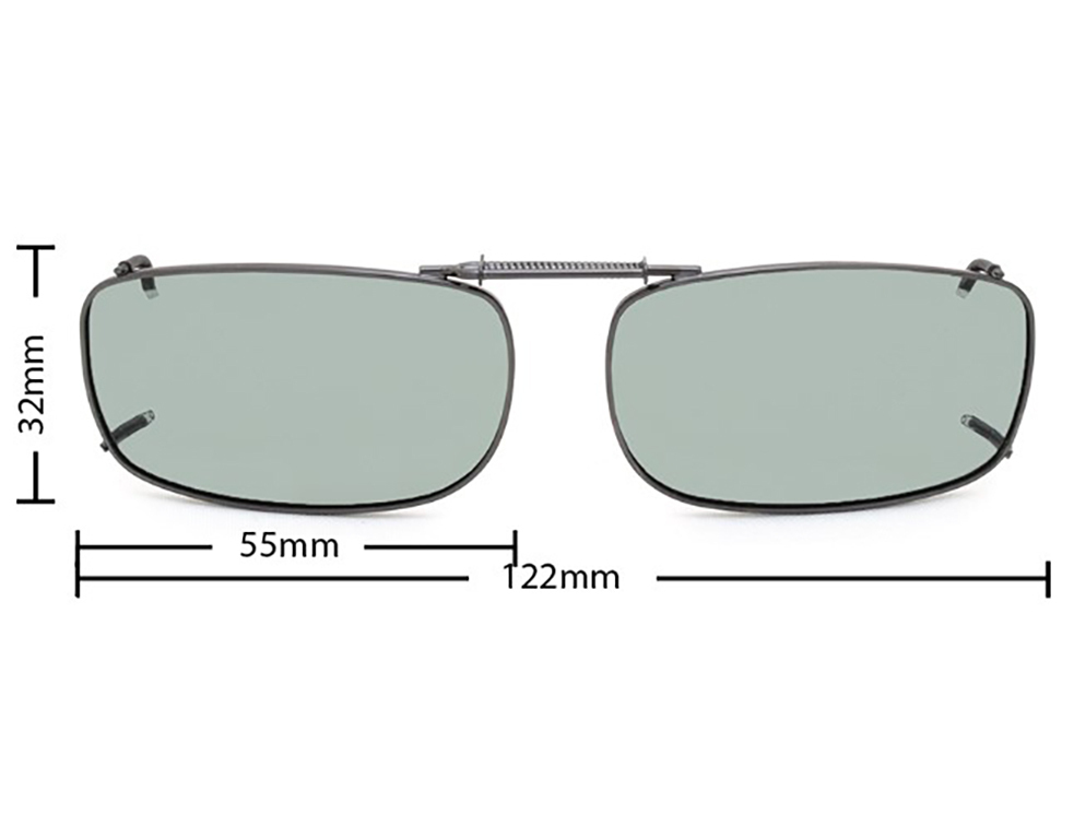 [9340457008343] Stalkers Clip On Size 2 Dark Gunmetal Frame / G32 Photochromic Polarised Lenses