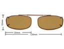 Stalkers Clip On Size 3 Dark Brown Frame / Brown Polarised Lenses