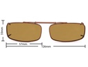 Stalkers Clip On Size 4 Dark Brown Frame / Brown Polarised Lenses