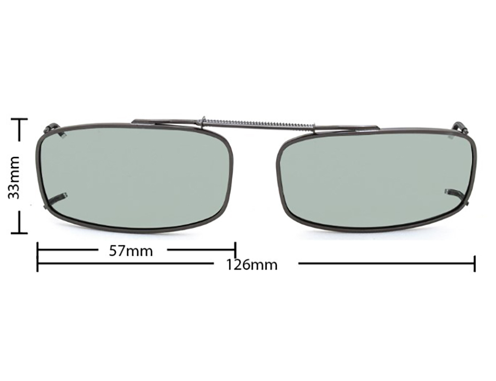 Stalkers Clip On Size 4 Dark Gunmetal Frame / G32 Photochromic Polarised Lenses