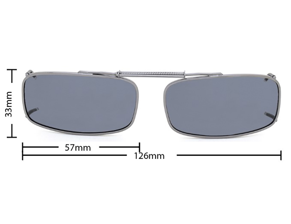 Stalkers Clip On Size 4 Dark Gunmetal Frame / Smoke Polarised Lenses
