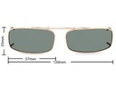 Stalkers Clip On Size 4 Light Gold Frame / G15 Polarised Lenses