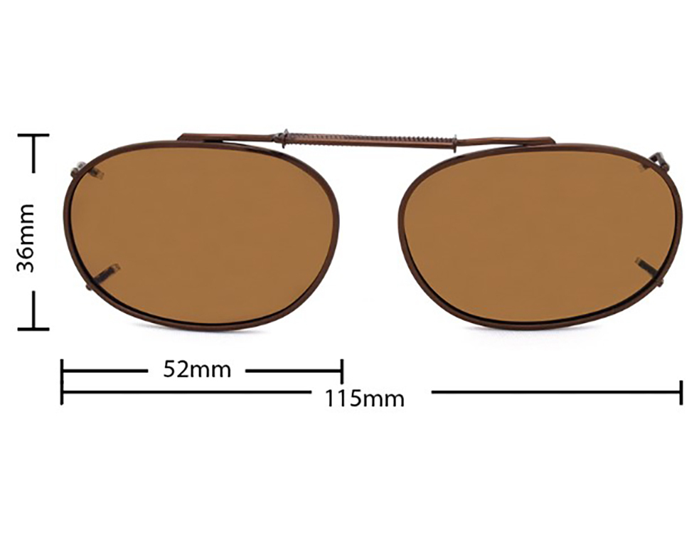 Stalkers Clip On Size 6 Dark Brown Frame / Brown Polarised Lenses
