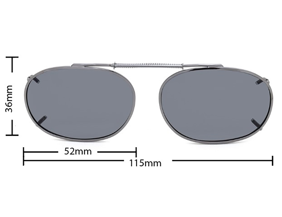 Stalkers Clip On Size 6 Dark Gunmetal Frame / Smoke Polarised Lenses