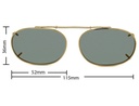 Stalkers Clip On Size 6 Light Gold Frame / G15 Polarised Lenses