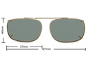 Stalkers Clip On Size 7 Light Gold Frame / G15 Polarised Lenses