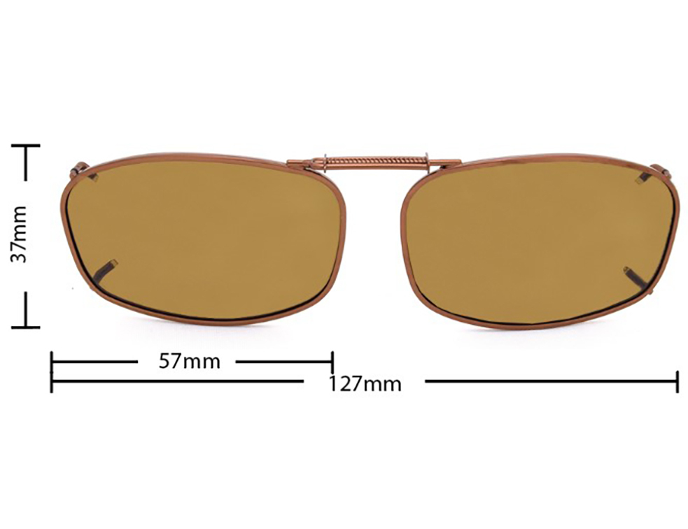 Stalkers Clip On Size 8 Dark Brown Frame / Brown Polarised Lenses