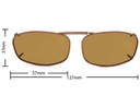Stalkers Clip On Size 8 Dark Brown Frame / Brown Polarised Lenses