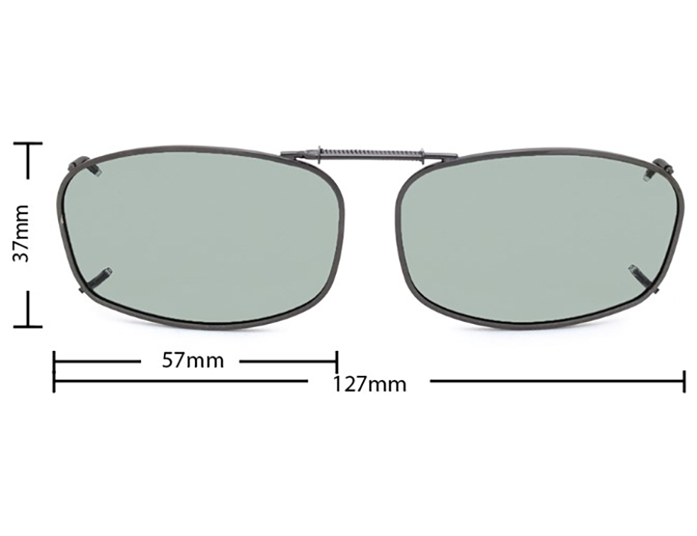 Stalkers Clip On Size 8 Dark Gunmetal Frame / G32 Photochromic Polarised Lenses