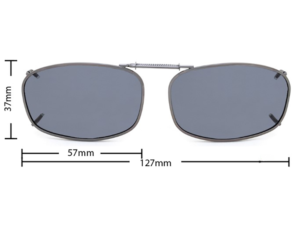Stalkers Clip On Size 8 Dark Gunmetal Frame / Smoke Polarised Lenses