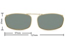 Stalkers Clip On Size 8 Light Gold Frame / G15 Polarised Lenses