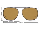 Stalkers Clip On Size 9 Dark Brown Frame / Brown Polarised Lenses