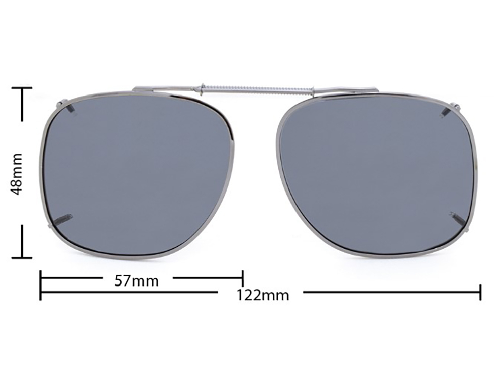 Stalkers Clip On Size 9 Dark Gunmetal Frame / Smoke Polarised Lenses