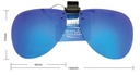 Stalkers Flip Ups Aviator Gunmetal Frame / Blue Revo Polarised Lenses