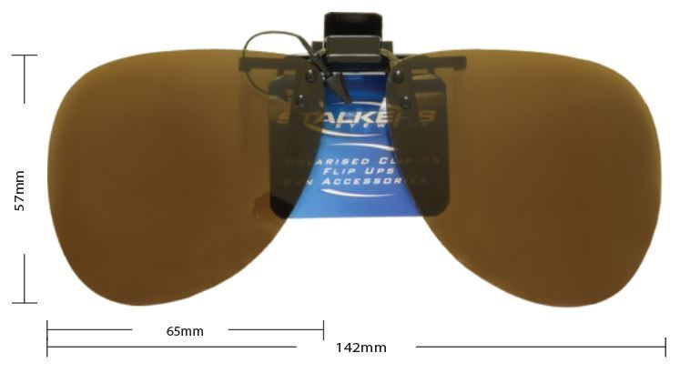 Stalkers Flip Ups Aviator Gunmetal Frame / Brown Polarised Lenses