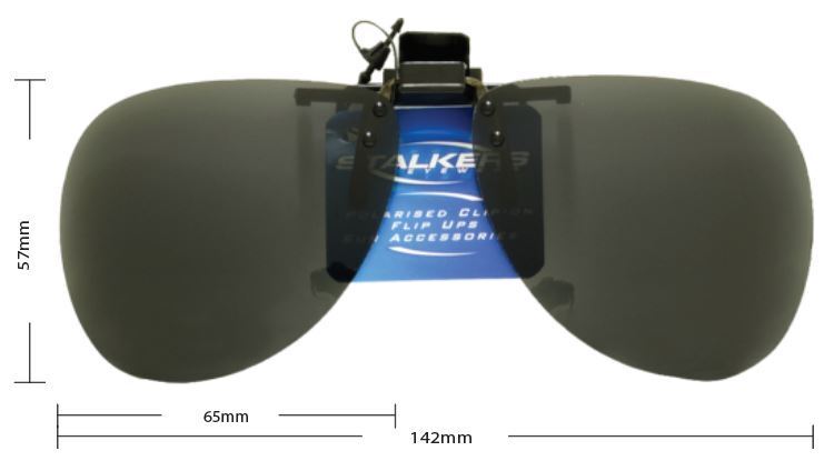 Stalkers Flip Ups Aviator Gunmetal Frame / Smoke Polarised Lenses