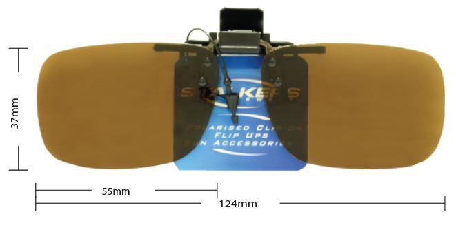 Stalkers Flip Ups F004 Brown Polarised Lenses