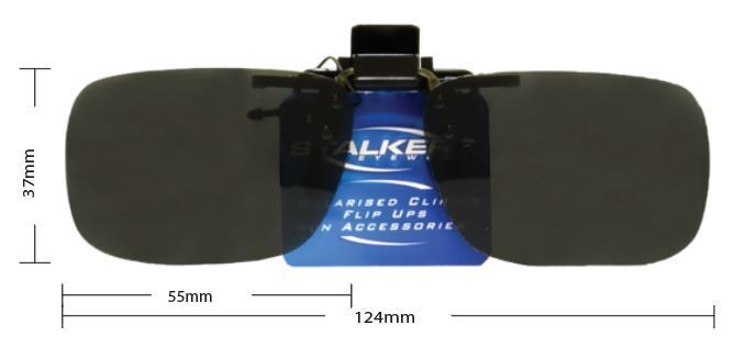 Stalkers Flip Ups F004 Grey Polarised Lenses
