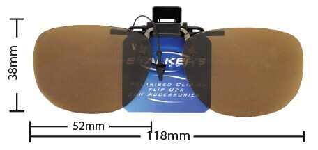 Stalkers Flip Ups F006 Brown Polarised Lenses
