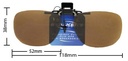 Stalkers Flip Ups F006 Brown Polarised Lenses