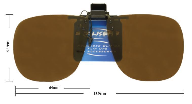 Stalkers Flip Ups F009 Brown Polarised Lenses