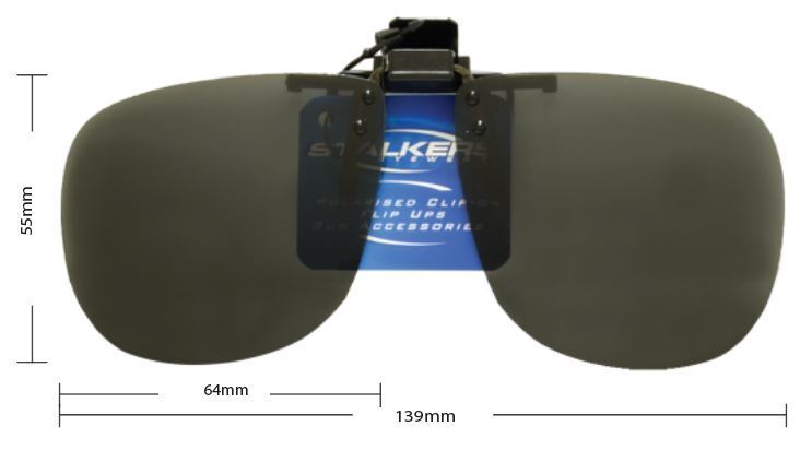 Stalkers Flip Ups F009 Grey Polarised Lenses