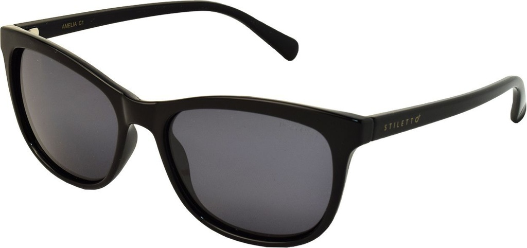 [9340457018090] Stiletto Amelia C1 Black / Smoke Polarised Lenses
