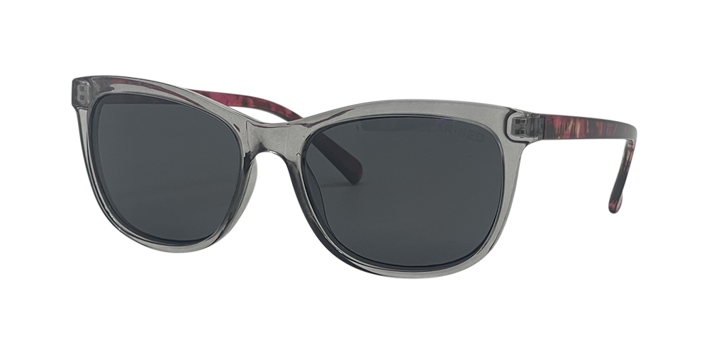 Stiletto Ariel C7 Crystal Smoke w Brown Gold Stripe / Smoke Polarised Lenses